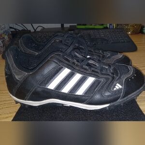 Adidas Men's Black and White Cleats Size 5.5